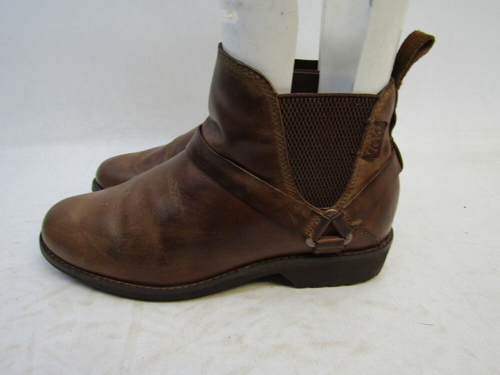 TEVA Womens Size 6.5 M Brown Leather Ankle Fashion Boots